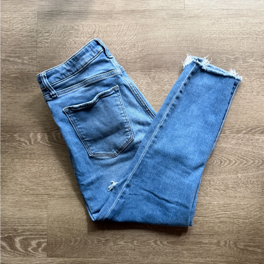 Abercrombie & Fitch skinny high rise ankle jeans (extra short)